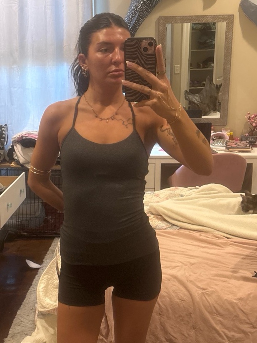 lululemon athletica Charcoal Gray Slim-Strap Camisole